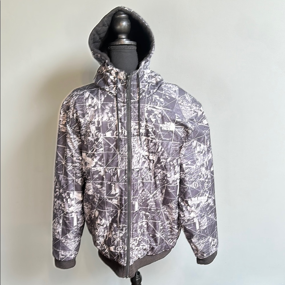North Face Reversible Medium Weight Insulated Puffer Jacket with Hood